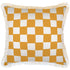 Escape to Paradise Cushion Cover Coastal Fringe Check Yellow White 60CM x 60CM