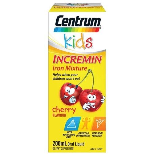 Centrum Kids Incremin Iron Mixture Cherry Flavour 200mL