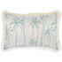 Escape to Paradise Cushion Cover Coastal Fringe Tall Palms Mint 35CM X 50CM