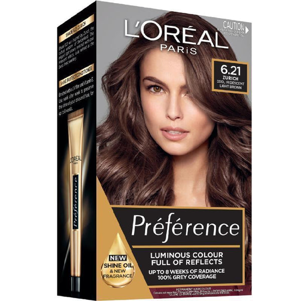 L'Oreal Paris Preference Permanent Hair Colour - 6.21 Zurich