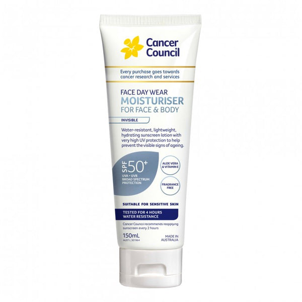 Can/c Face & Body Moisturiser Water Resistant Spf50+ 150ml