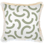 Escape to Paradise Cushion Cover Coastal Fringe Muse Sage 60CM X 60CM