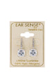 Earsense Ch217 Square 8Mm Crystal Drop Earring