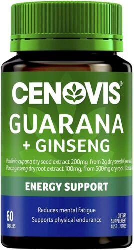 Cenovis Guarana 2000mg & Ginseng 500mg 60 Tablets