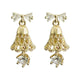 Wicked Sista Crystal Bell Earrings Gold