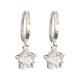 Wicked Sista Crystal Star Huggie Hoops Silver