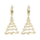 Wicked Sista Gold Plated Christmas Tree Hook Earrings Gold