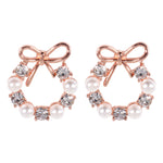Wicked Sista Adorned Wreath Studs Rose Gold