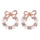 Wicked Sista Adorned Wreath Studs Rose Gold