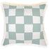 Escape to Paradise Cushion Cover Coastal Fringe Check Seafoam 45CM x 45CM