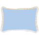 Escape to Paradise Cushion Cover Coastal Fringe Solid Blue White 35CM X 50CM
