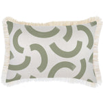 Escape to Paradise Cushion Cover Coastal Fringe Muse Sage 35CM x 50CM