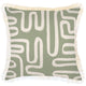 Escape to Paradise Cushion Cover Coastal Fringe Maze Sage 45CM x 45CM