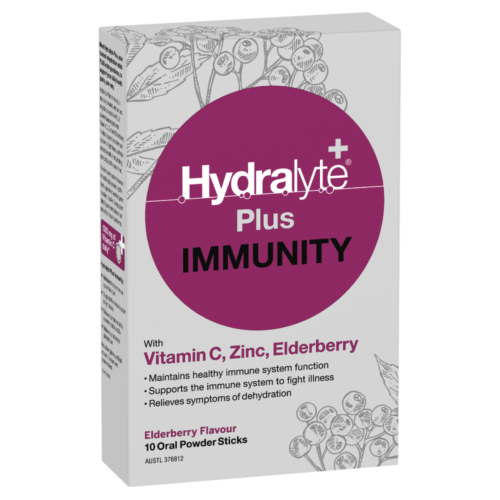 Hydralyte Plus Immunity Powder Sticks 10s