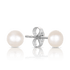Wicked Sista Pearl Stud Earrings in Sterling Silver 5MM
