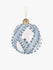Intricate Piped Blue Fern Glass Christmas Bauble 10CM