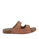 Homyped Twin Narrow Fit Leather Sandals in Mushroom Size 6