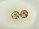 Rose Gold Floral Pattern Stud Earrings 12MM