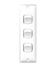 HPM Architrave Switch 3 Gang 10A White