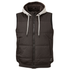 Eleven Workwear Quilted Vest with Fleece Hood Black