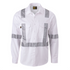 Eleven Workwear L/S Drill Shirt With X Tape White