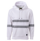 Eleven Black Hooded Fleece Jumper Taped White
