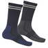 Wicktx Moisture Wicking Mid Length Crew Socks 2 X Pack Crew Black Navy