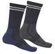 Wicktx Moisture Wicking Mid Length Crew Socks 2 X Pack Crew Black Navy