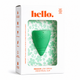 Hello Menstrual Cup For A Low Cervix  Green Medium