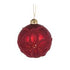 Holly and Ivy Red Embellished Beaded Christmas Bauble Ornament