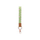 Teacher Green Daisy Fabric Wristlet Keychain