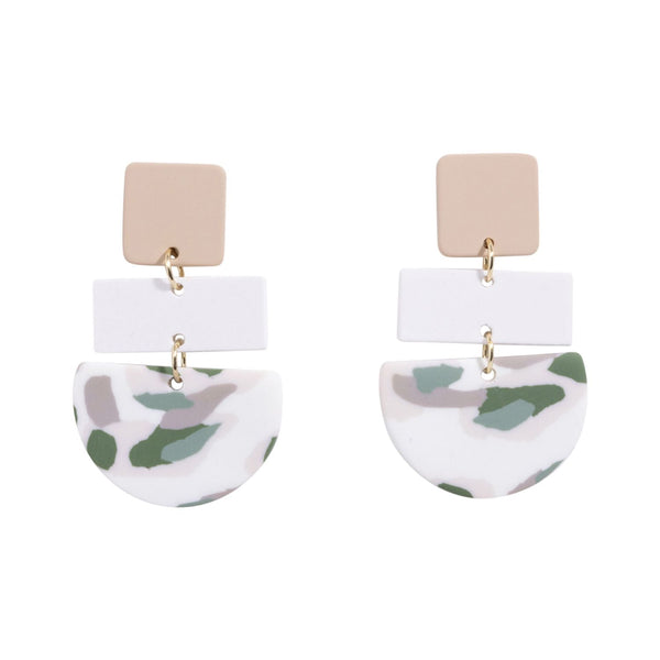 Kiki Green Terrazzo Earrings