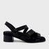 Homyped Kelsi Criss Cross Leather Sandals in Black Size 10