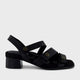 Homyped Kelsi Criss Cross Leather Slides Black 8
