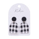Splosh Kiki Earrings Black & White Gingham