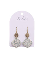 Kiki Green Speckled Drops Earrings 5.5cm