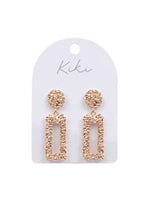 Kiki Luxe Gold Rectangle Earrings