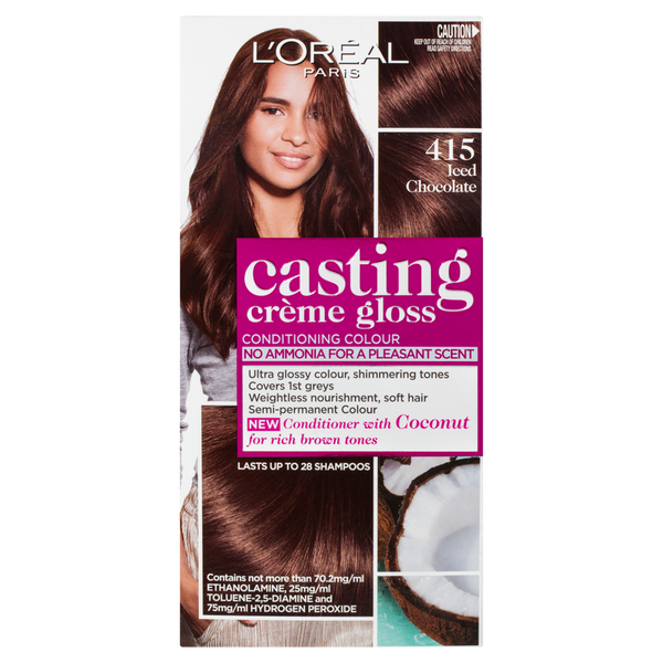 L'Oreal Paris Casting Creme Gloss Semi-Permanent Hair Colour - 415 Iced Chocolate(Ammonia Free)