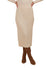 Isle of Mine Juno Ribbed Knit Midi Skirt Canvas