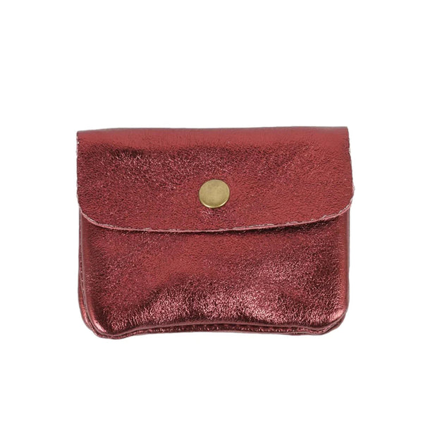 Maison Fanli Coin Purse Metallic Bordeaux