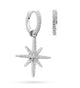 Wicked Sista Shining Bright Silver Huggie Hoop Earrings