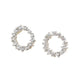 Evolve Sterling Silver Small Crystal Circle Stud Earrings 5mm