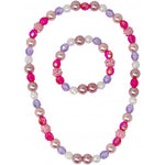 Pink Poppy Butterfly Friends Necklace and Bracelet Set for Kids