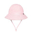 Bedhead Kids Ponytail Bucket Hat in Pink Stripe for Sun Protection 52CM