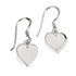 Sterling Silver Heart Dangle Earrings For Women