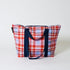 Project Ten Zip Medium Tote Bag In Tartan Print