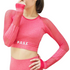 P.O.S.E Elite Mesh Long Sleeve Gym Sports Crop Top