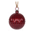Holly and Ivy Ribbed Burgundy Bell Christmas Ornament 14CM