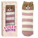 Fuzzy Crew Socks Bear Design