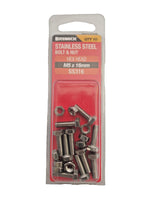 Bremick SS316 Set Screw + Nut Iso M5 X 12